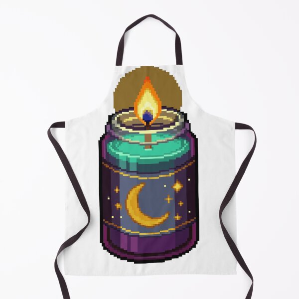 Item preview, Moon Veladora Candle Jar Día de los Muertos Pixel Art designed and sold by PixelBrujeria.