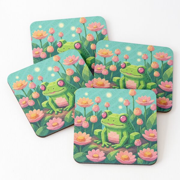 Item preview, Smitten Frog in Tulip Garden Design designed and sold by RestfulMindRBLX.