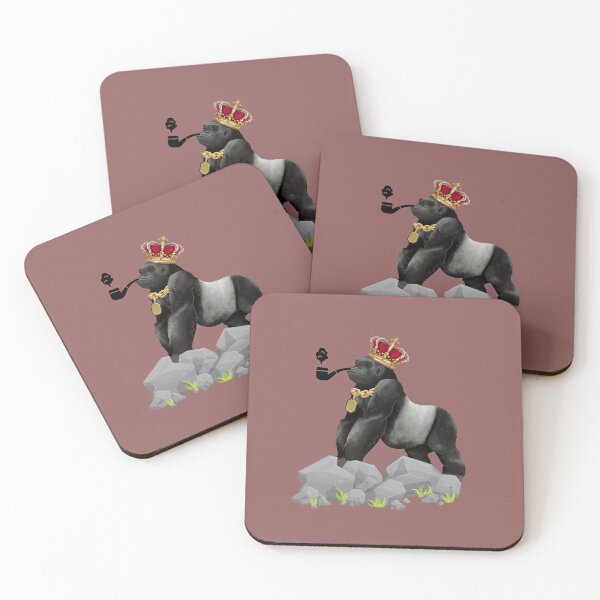 Item preview, Royal Gorilla King with Crown Illustration designed and sold by CREATIVE HIVE.