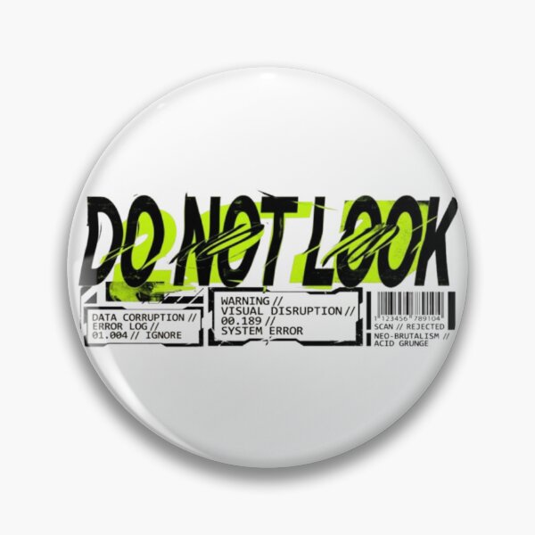 Item preview, Do Not Look Glitch Streetwear Graphic | Cyberpunk Y2K Techwear Urban Aesthetic Retro Futuristic Design designed and sold by zdzdesigner.