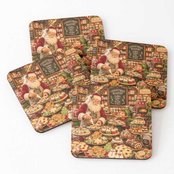 Item preview, Santa's Christmas Bakery | Gingerbread Cookies & Holiday Treats | Cozy Christmas Puzzle & Wall Art designed and sold by Edenglow Prints & Peculiars.