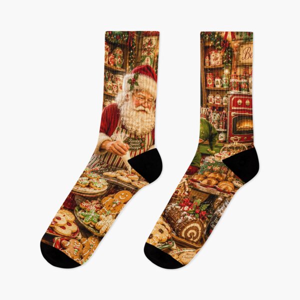 Item preview, Santa's Christmas Bakery | Gingerbread Cookies & Holiday Treats | Cozy Christmas Puzzle & Wall Art designed and sold by Edenglow Prints & Peculiars.