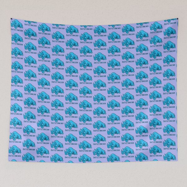 Item preview, Blue Battle Unicorn designed and sold by Grateful-Fool.