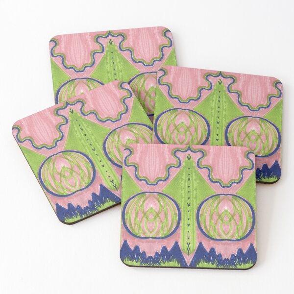 Item preview, Tennis Deconstructed- Green, Rose, Plum Abstract Pattern designed and sold by Little Lucid Mind.