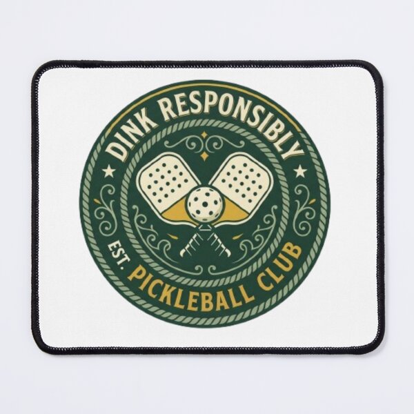 Item preview, Dink Responsibly Funny Vintage Pickleball Paddle Beer Badge Gift T-Shirt Sticker designed and sold by zdzdesigner.