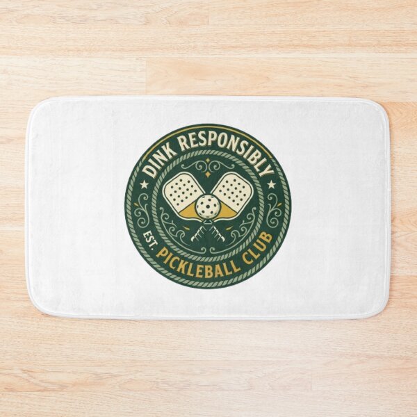 Item preview, Dink Responsibly Funny Vintage Pickleball Paddle Beer Badge Gift T-Shirt Sticker designed and sold by zdzdesigner.