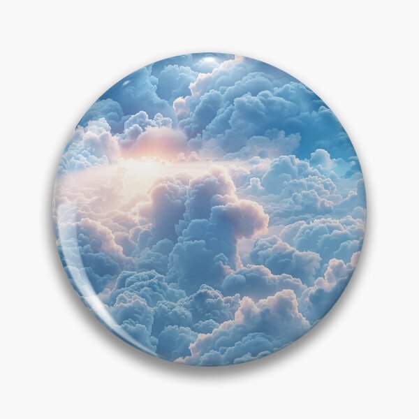 Item preview, Heavenly Sunlit Fluffy Blue Clouds Seamless Pattern designed and sold by NTGUILTY.