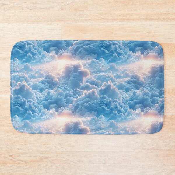 Item preview, Heavenly Sunlit Fluffy Blue Clouds Seamless Pattern designed and sold by NTGUILTY.