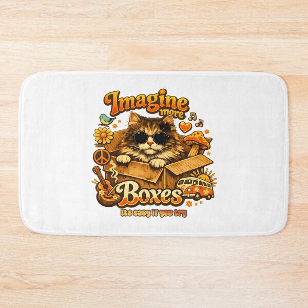 Item preview, Hippie Cat In Box– Imagine More Boxes designed and sold by Nacho Average Designs.