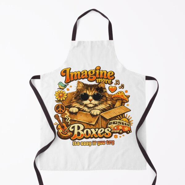 Item preview, Hippie Cat In Box– Imagine More Boxes designed and sold by Nacho Average Designs.