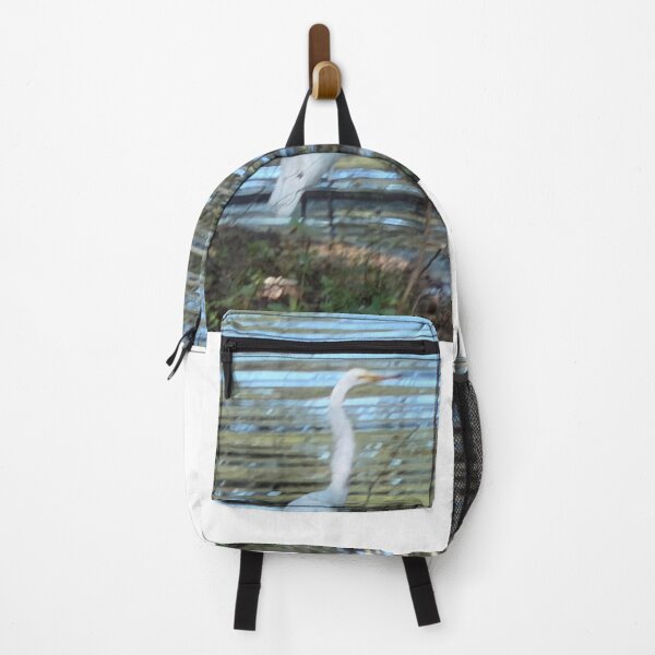Item preview, Graceful Great White Egret in Natural Wetland Habitat. designed and sold by Pearls1.