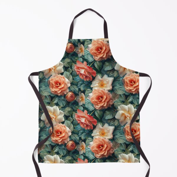 Item preview, Peach and Cream Rose Garden Seamless Pattern designed and sold by NTGUILTY.
