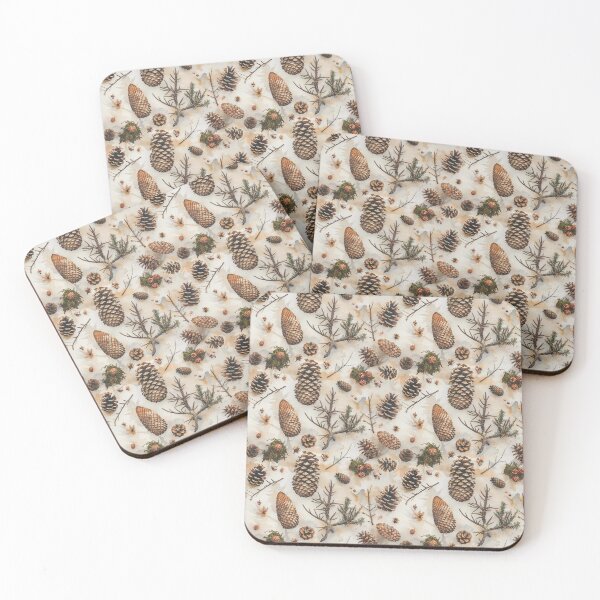 Item preview, Watercolor Woodland Pinecones and Forest Botanicals Seamless Pattern designed and sold by NTGUILTY.
