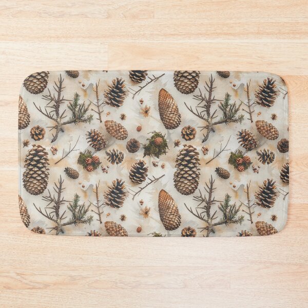 Item preview, Watercolor Woodland Pinecones and Forest Botanicals Seamless Pattern designed and sold by NTGUILTY.