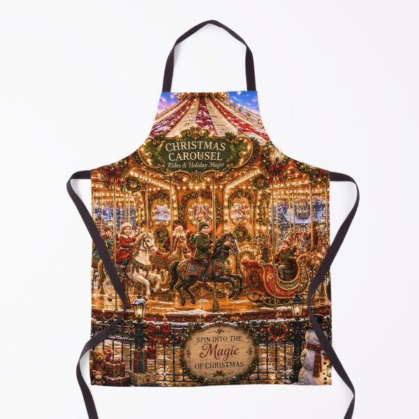 Item preview, Christmas Carousel | Magical North Pole Merry-Go-Round | Holiday Puzzle & Winter Wall Art designed and sold by Edenglow Prints & Peculiars.