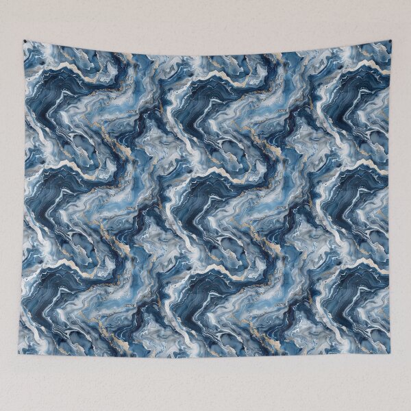 Item preview, Blue Marble and Gold Vein Agate Seamless Pattern designed and sold by NTGUILTY.