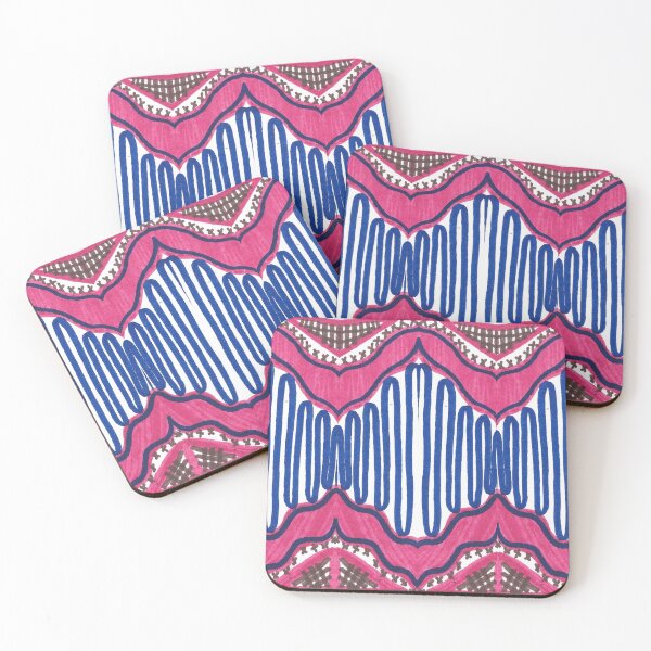 Item preview, Bold Choices- Pink, Bue, Brown White Abstract Pattern designed and sold by Little Lucid Mind.