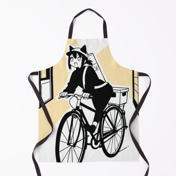 Item preview, Character - Ramen Girl Black Bike Surprised designed and sold by World-Pets.