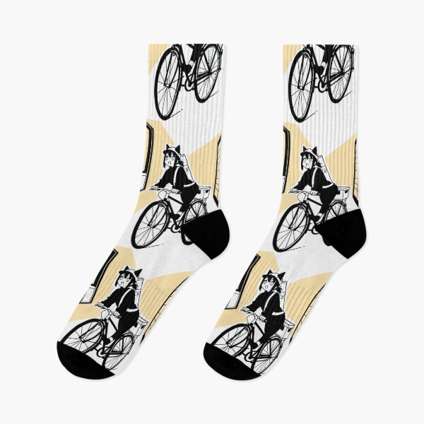 Item preview, Character - Ramen Girl Black Bike Surprised designed and sold by World-Pets.