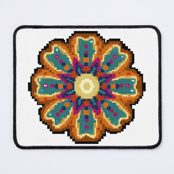 Item preview, Marigold Rosette Cempasuchil Flower Pixel Art designed and sold by PixelBrujeria.