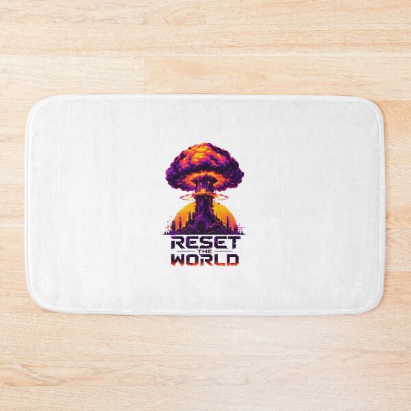 Item preview, Reset The World Synthwave Nuclear Explosion Graphic Tee designed and sold by ColonelOkten.