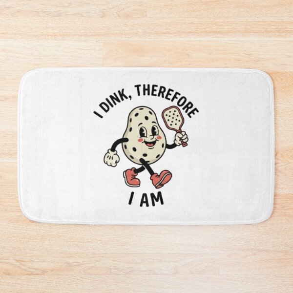 Item preview, I Dink Therefore I Am Funny Vintage Cartoon Pickleball Mascot Sticker T-Shirt designed and sold by zdzdesigner.
