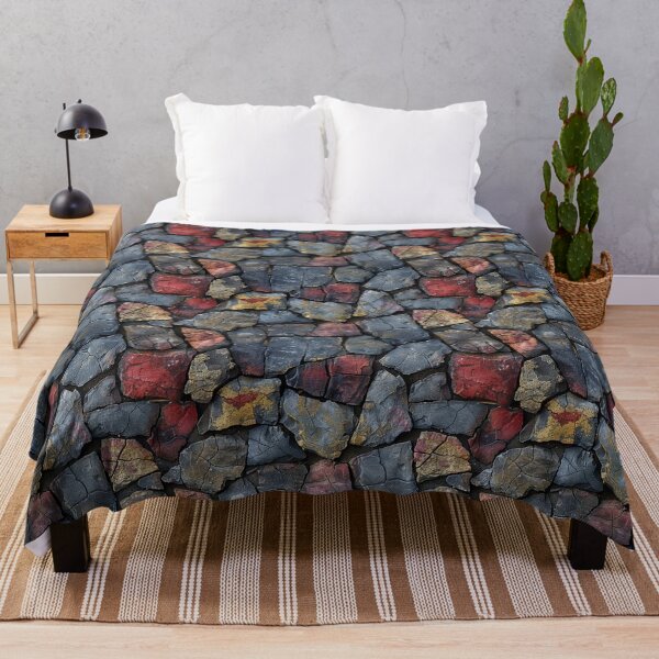 Item preview, Rustic Cracked Flagstone Wall Seamless Pattern designed and sold by NTGUILTY.