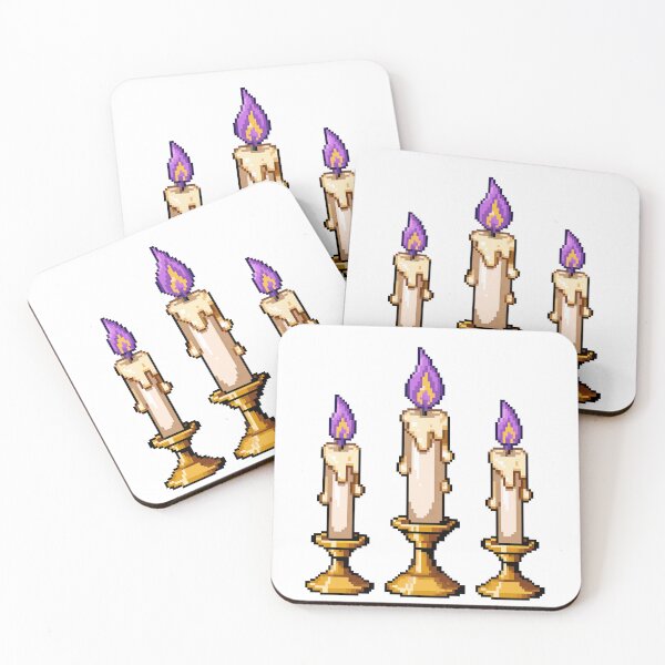 Item preview, Altar Candles Trio Ofrenda Pixel Art designed and sold by PixelBrujeria.
