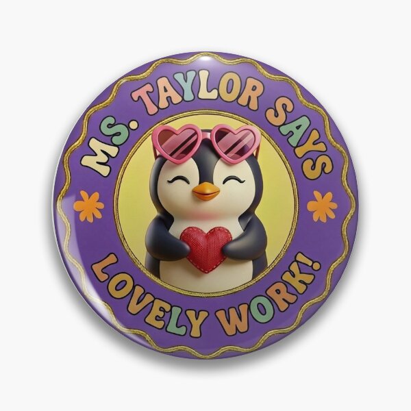 Item preview, Ms. Taylor Says Lovely Work - Cute Retro Teacher designed and sold by ViralVector.
