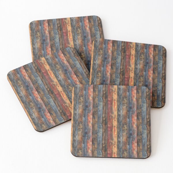 Item preview, Patrón de tablones de madera reciclada de colores designed and sold by NTGUILTY.