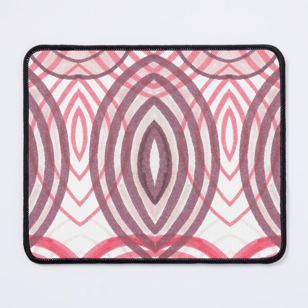 Item preview, Rings of Peace- Brown, White, Red Abstract Pattern designed and sold by Little Lucid Mind.