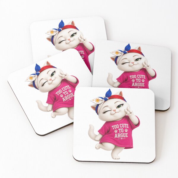 Item preview, Too cute to argue cat designed and sold by SHARAMDARA.