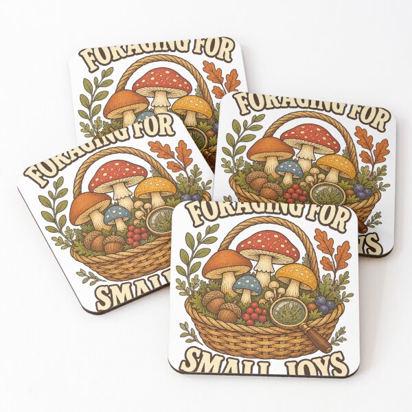Item preview, Foraging for Small Joys Mushroom Nature Art designed and sold by CheerfulNest.