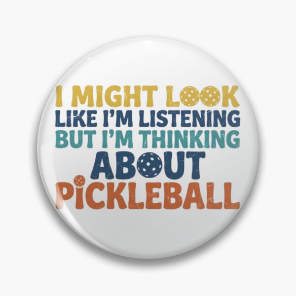 Item preview, I Might Look Like Im Listening But Im Thinking About Pickleball Funny Quote T-Shirt Mug designed and sold by zdzdesigner.