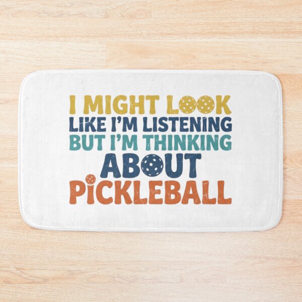 Item preview, I Might Look Like Im Listening But Im Thinking About Pickleball Funny Quote T-Shirt Mug designed and sold by zdzdesigner.