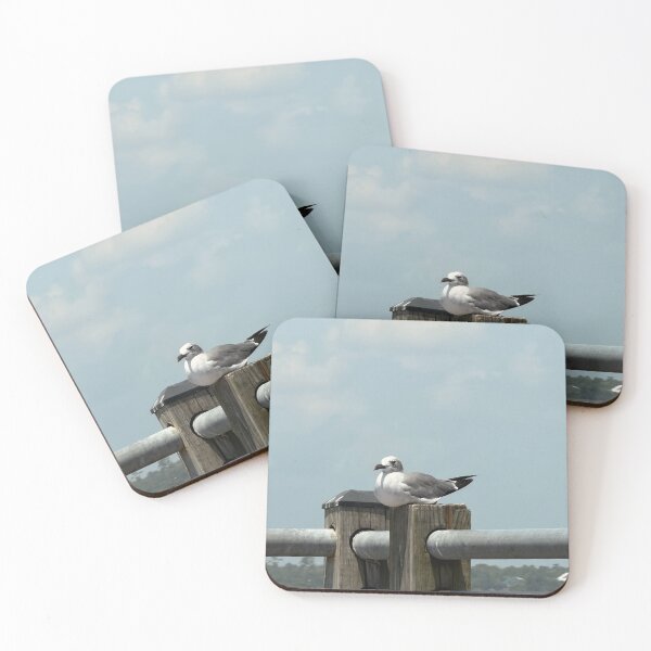 Item preview, Lone Seagull Perched on a Weathered Post designed and sold by Pearls1.