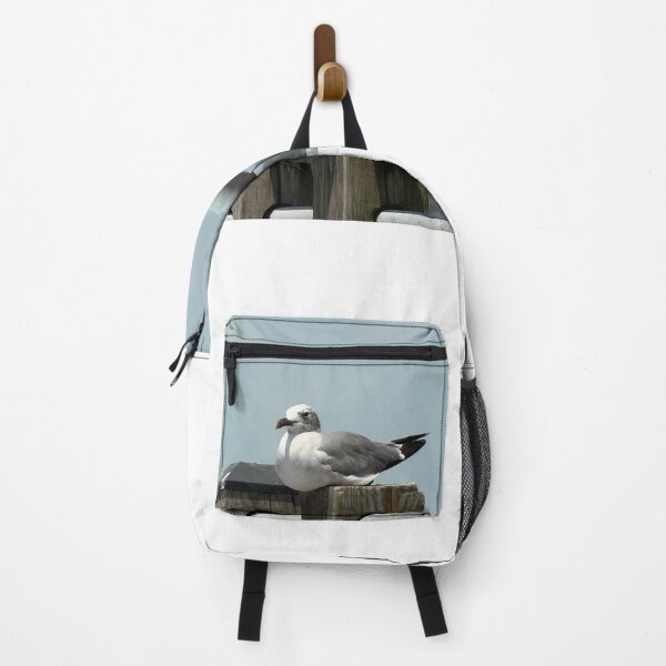 Item preview, Lone Seagull Perched on a Weathered Post designed and sold by Pearls1.