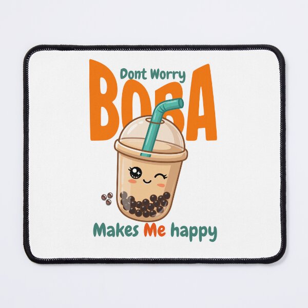 Item preview, Don't Worry, Boba Makes Me Happy | Cute Kawaii Bubble Tea T-Shirt designed and sold by bloombyomnia.