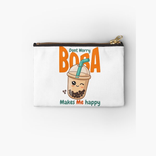 Item preview, Don't Worry, Boba Makes Me Happy | Cute Kawaii Bubble Tea T-Shirt designed and sold by bloombyomnia.