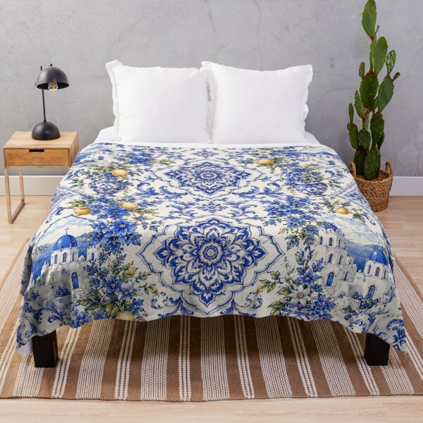 Item preview, Mediterranean Tile Garden Print designed and sold by BlessedBlackBeautiful.