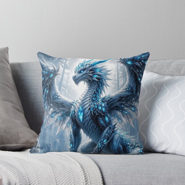Item preview, Ice Crystal Dragon – Frozen Fantasy Dragon Design designed and sold by DrakariArt.