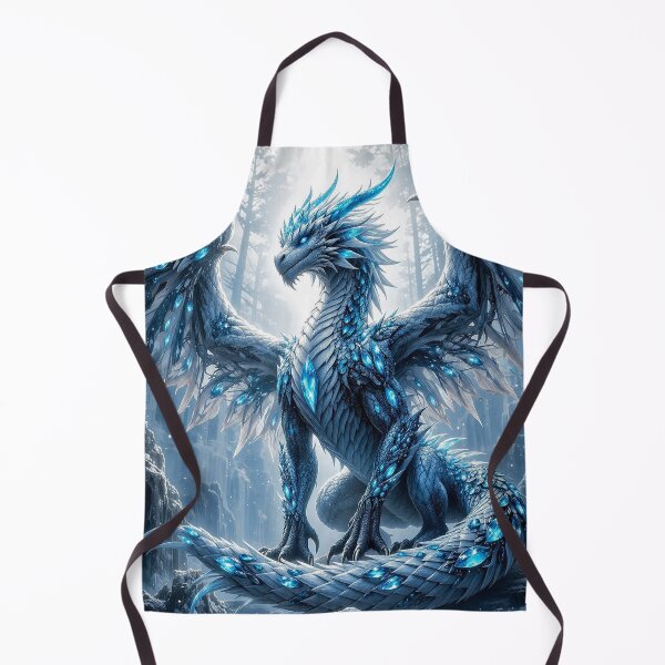Item preview, Ice Crystal Dragon – Frozen Fantasy Dragon Design designed and sold by DrakariArt.