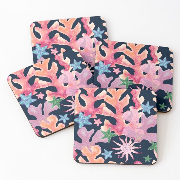 Item preview, Coral Garden at Midnight - Deep Ocean Navy designed and sold by Piret Victoria Ribas.