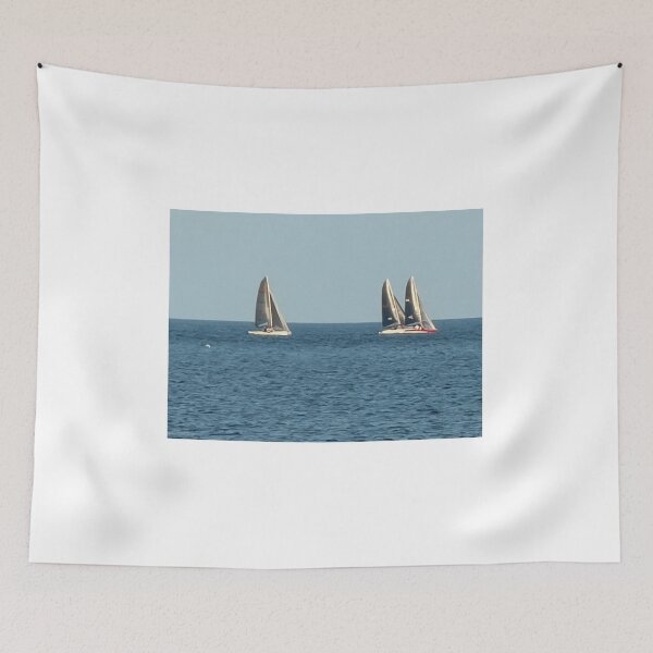 Item preview, Sailboat Gliding Across Calm Coastal Waters designed and sold by Pearls1.
