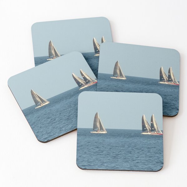 Item preview, Sailboat Gliding Across Calm Coastal Waters designed and sold by Pearls1.