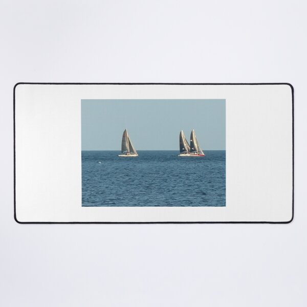 Item preview, Sailboat Gliding Across Calm Coastal Waters designed and sold by Pearls1.