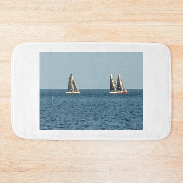 Item preview, Sailboat Gliding Across Calm Coastal Waters designed and sold by Pearls1.