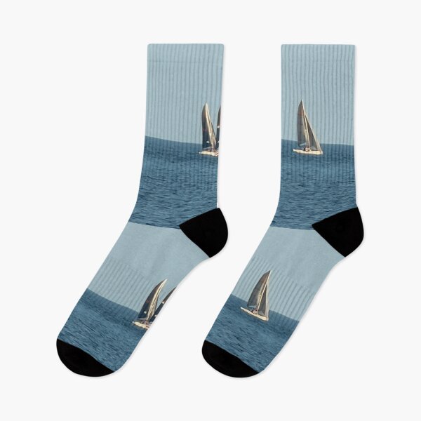Item preview, Sailboat Gliding Across Calm Coastal Waters designed and sold by Pearls1.