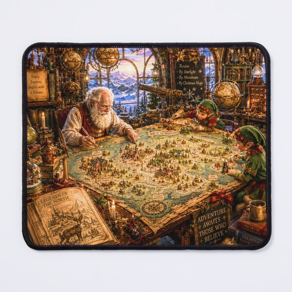 Item preview, Santa's North Pole Map Room | Christmas Cartographer's Workshop | Magical Holiday Puzzle & Wall Art designed and sold by Edenglow Prints & Peculiars.