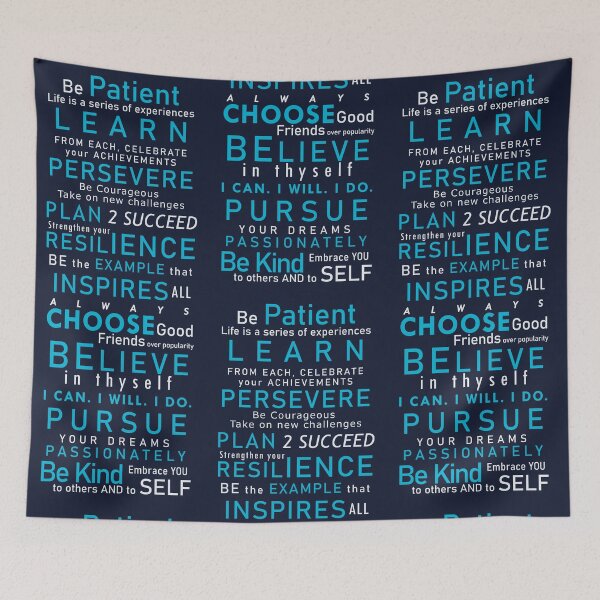 Item preview, Inspirational Words of Wisdom in Electric and Navy Blue designed and sold by WD-Artist.